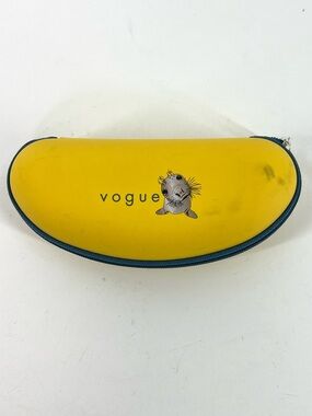 Vogue Kids Eyewear Yellow Hard Shell Sunglasses Case Seal Graphic Unused